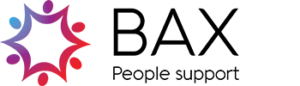Logo Bax People Support - totaalontzorging in de realisatie van opvanglocaties voor ontheemden