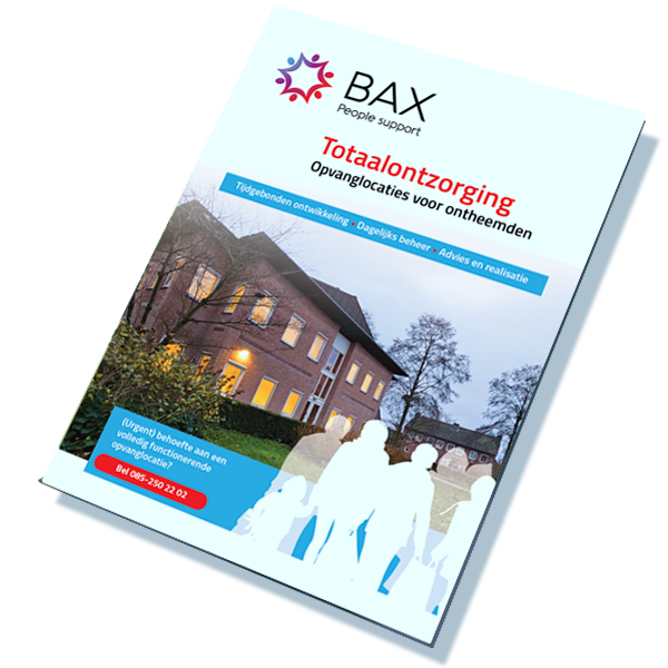 Bax brochure Totaalontzorging (urgente) opvanglocaties voor ontheemden